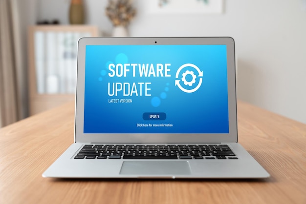 Software-Update auf dem Computer für eine moderne Version der Gerätesoftware