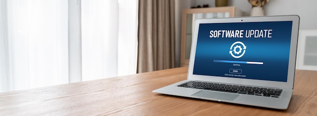Software-Update auf dem Computer für eine moderne Version der Gerätesoftware