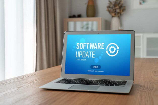 Software-Update auf dem Computer für eine moderne Version der Gerätesoftware