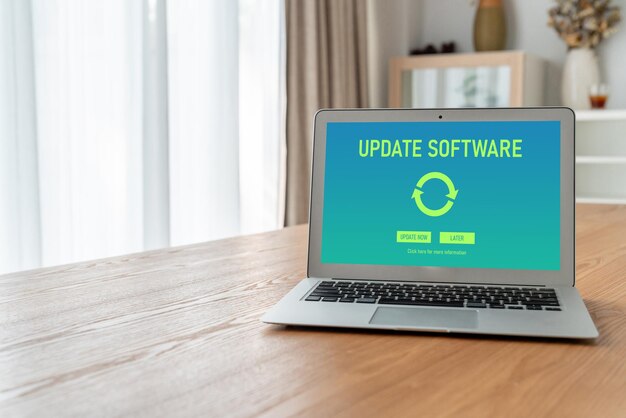Software-Update auf dem Computer für eine moderne Version der Gerätesoftware