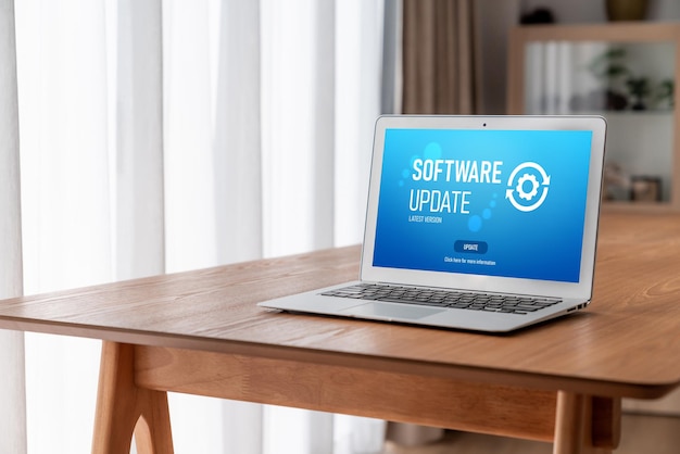 Software-Update auf dem Computer für eine moderne Version der Gerätesoftware