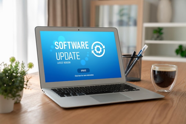 Software-Update auf dem Computer für eine moderne Version der Gerätesoftware