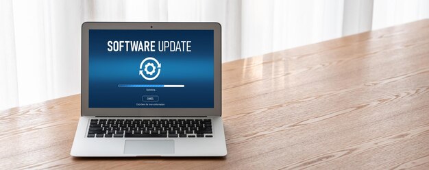 Software-Update auf dem Computer für eine moderne Version der Gerätesoftware
