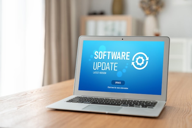 Software-Update auf dem Computer für eine moderne Version der Gerätesoftware
