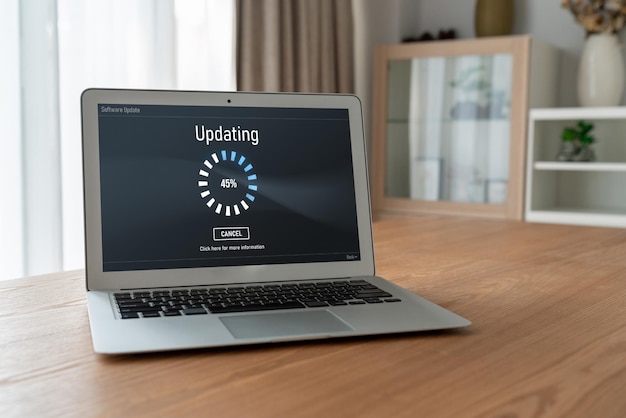 Software-Update auf dem Computer für eine moderne Version der Gerätesoftware