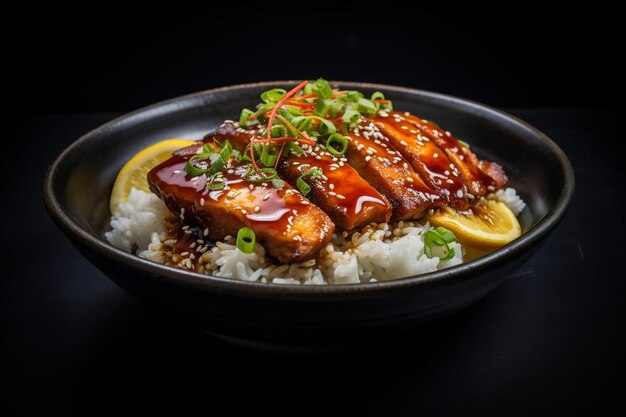 Soja-Miso-Meeresfrüchte Teriyaki-Gericht