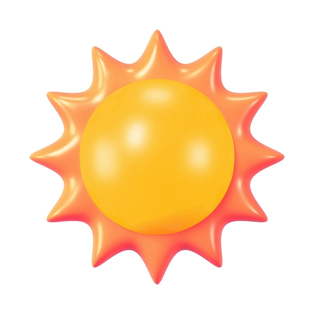 Sol 3D png tempo gráfico fundo transparente