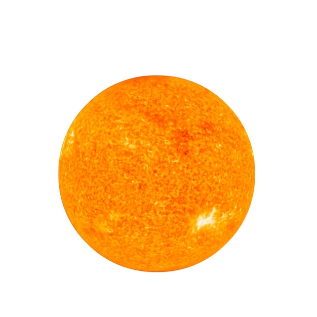 Sol aislado en fondo blanco Elementos de esta imagen proporcionados por la NASA