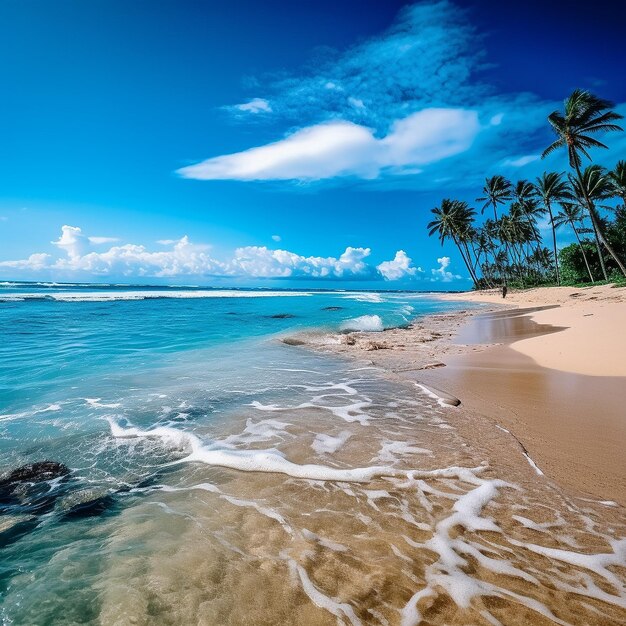 sol azul a praia