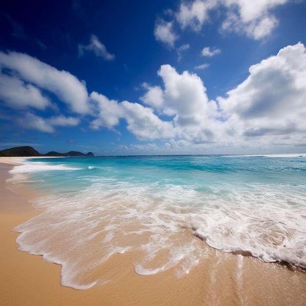 el sol azul la playa