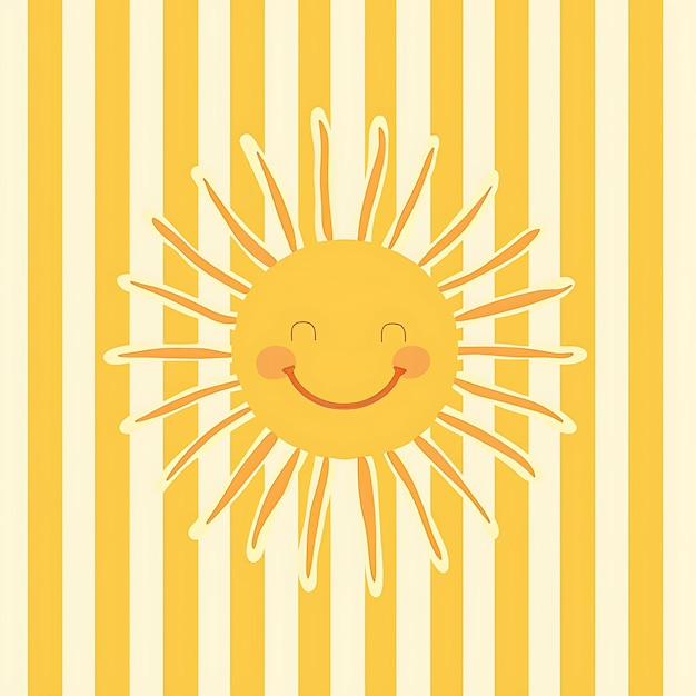 un sol con una cara sonriente en él