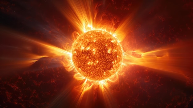 Sol espacial de explosão