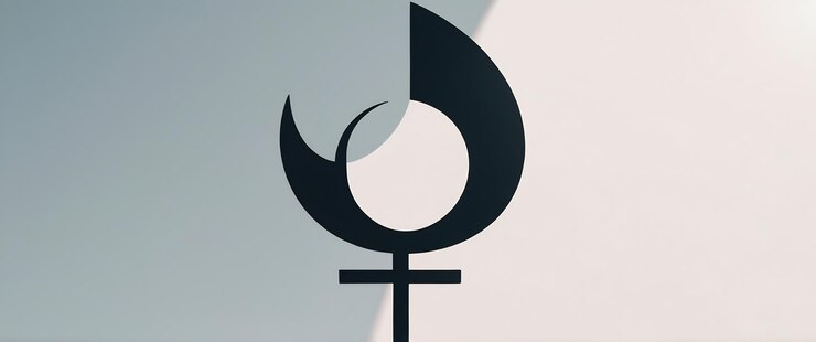 Foto el sol y la luna minimalistas en equilibrio