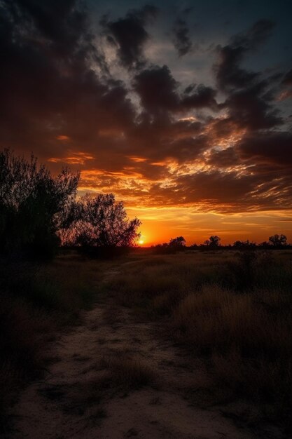 El sol se pone en el horizonte