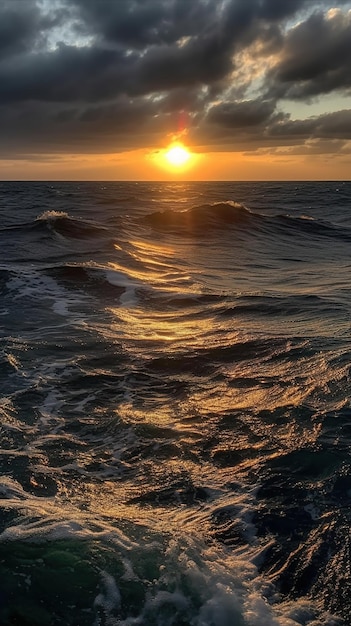 El sol se pone en el horizonte