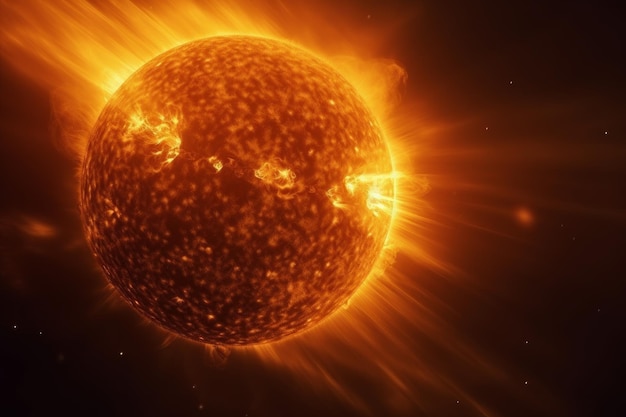 Foto sol universo solar plasma energía generar ai