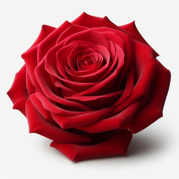 Foto una sola flor de rosa roja y blanca para la invitación