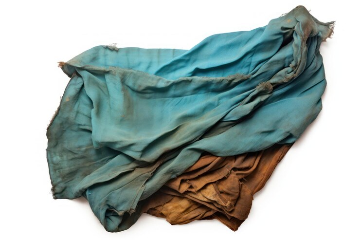 Foto una sola ropa usada aislada sobre un fondo blanco