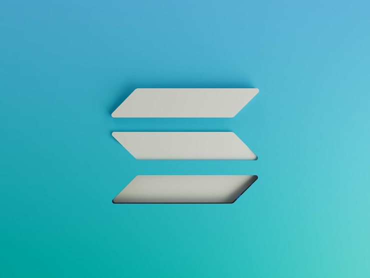 Foto solana crypto simple minimal modern corporate gradiente ilustración 3d fondo