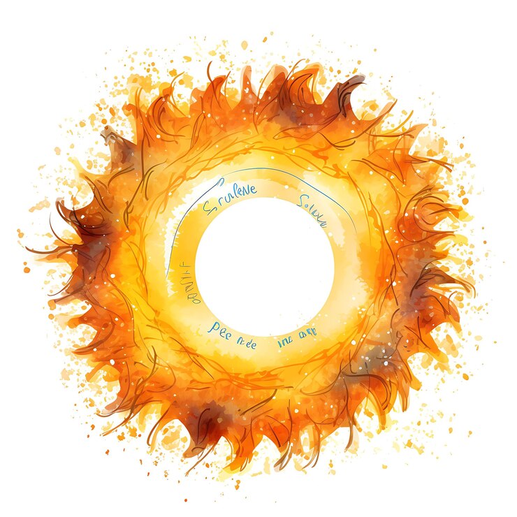 Foto solar flare earth hour frame em forma de uma erupção solar com clipart design de arte cativante