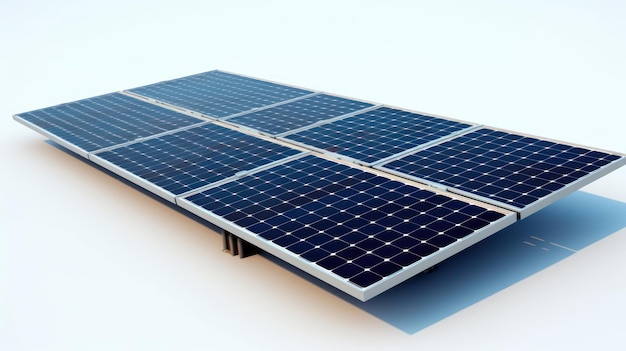 Solarpanel auf weißem Hintergrund