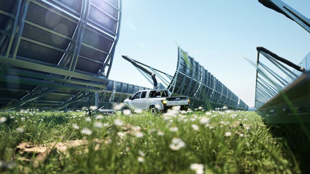 Solarwasserheizung in Sonnenlicht Öko erneuerbare Energie