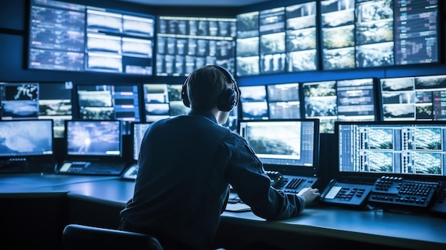 Soldado de control de misión utiliza tecnología avanzada para planificar y ejecutar operaciones IA generativa
