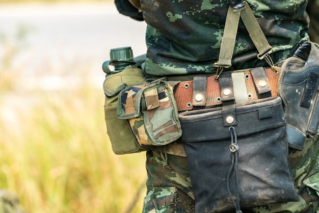 Soldado listo para el combate de guerra