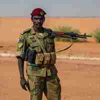 Foto soldado sudanês gerado pela ia