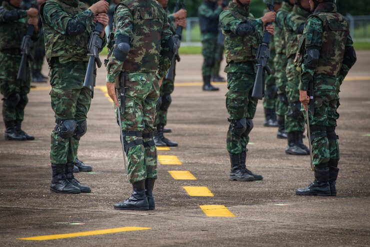 Soldados en el desfile del ejército