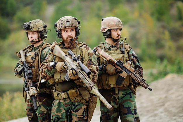 Soldados del ejército estadounidense durante la operación militar.