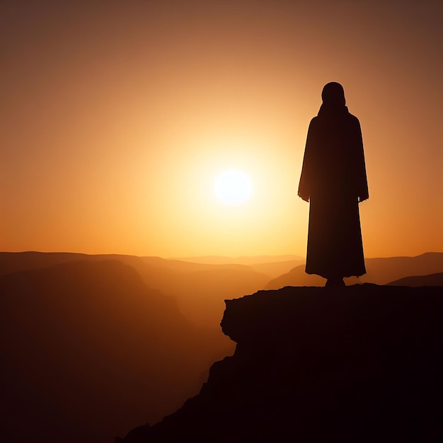 La soledad de la mujer sufi al atardecer