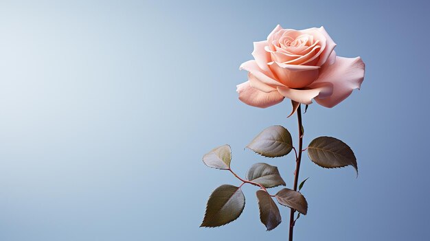 La soledad de terciopelo la rosa minimalista en la serenidad singular