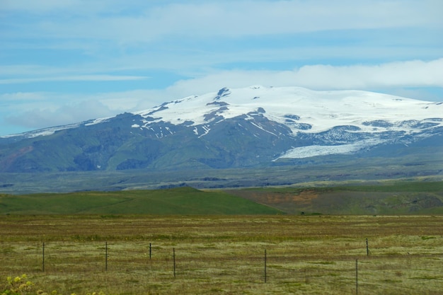 Solheimajokull-Gletscher in Island im Sommer