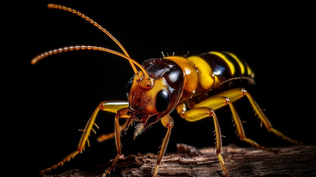 Solid Earwig Schönheit auf weißem Hintergrund