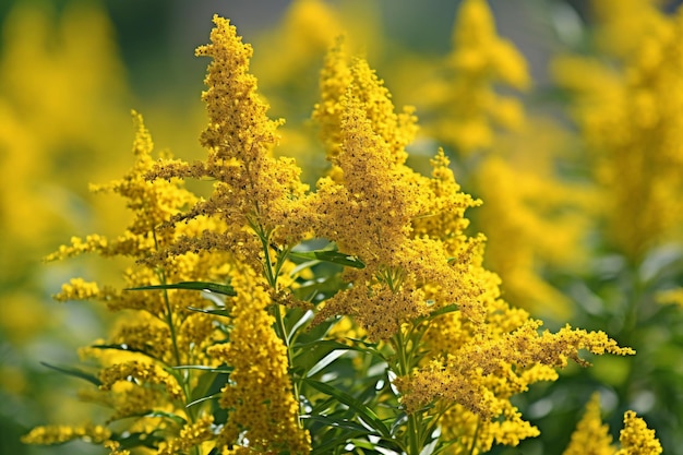 Solidago comumente chamado de goldenrod é uma espécie de planta com flor na família Asteraceae