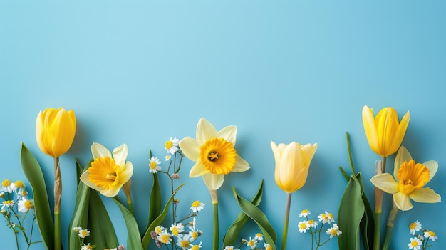 Solider Hintergrundfarbe Tulpen weiße Raumansicht