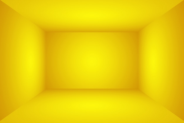 Sólido abstrato de brilhante quarto de parede estúdio gradiente amarelo