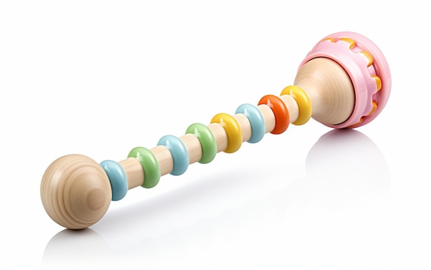 Solo Baby Rattle em fundo branco