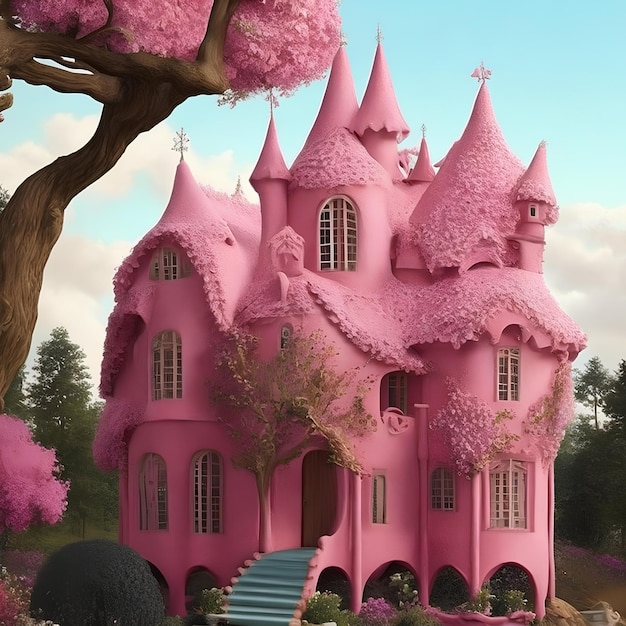solo casas rosadas casa de halloweenhermosa