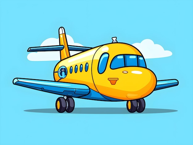 Foto sólo una imagen de dibujos animados de aviones lindos.