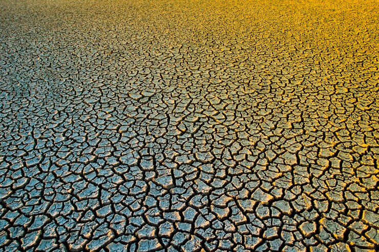 Foto solo quebrado no ambiente de pampas patagônia argentina