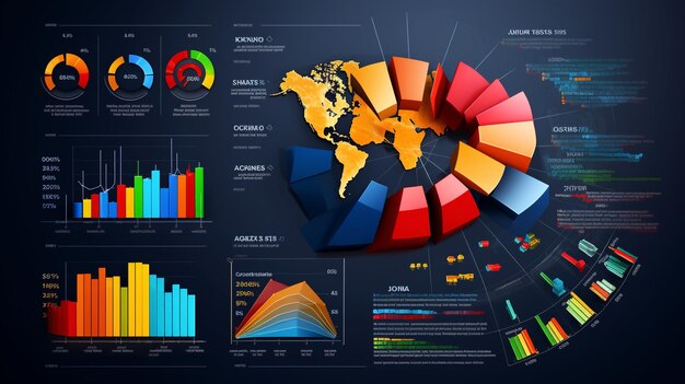 Foto solução de negócios infográficos antecedentes