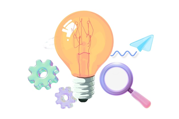 Solução de negócios png colagem remix fundo transparente