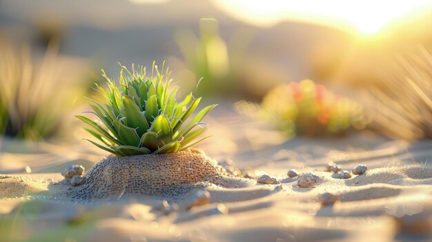 Foto una solución basada en la nanotecnología para transformar la arena del desierto en suelo fértil para combatir la desertificación