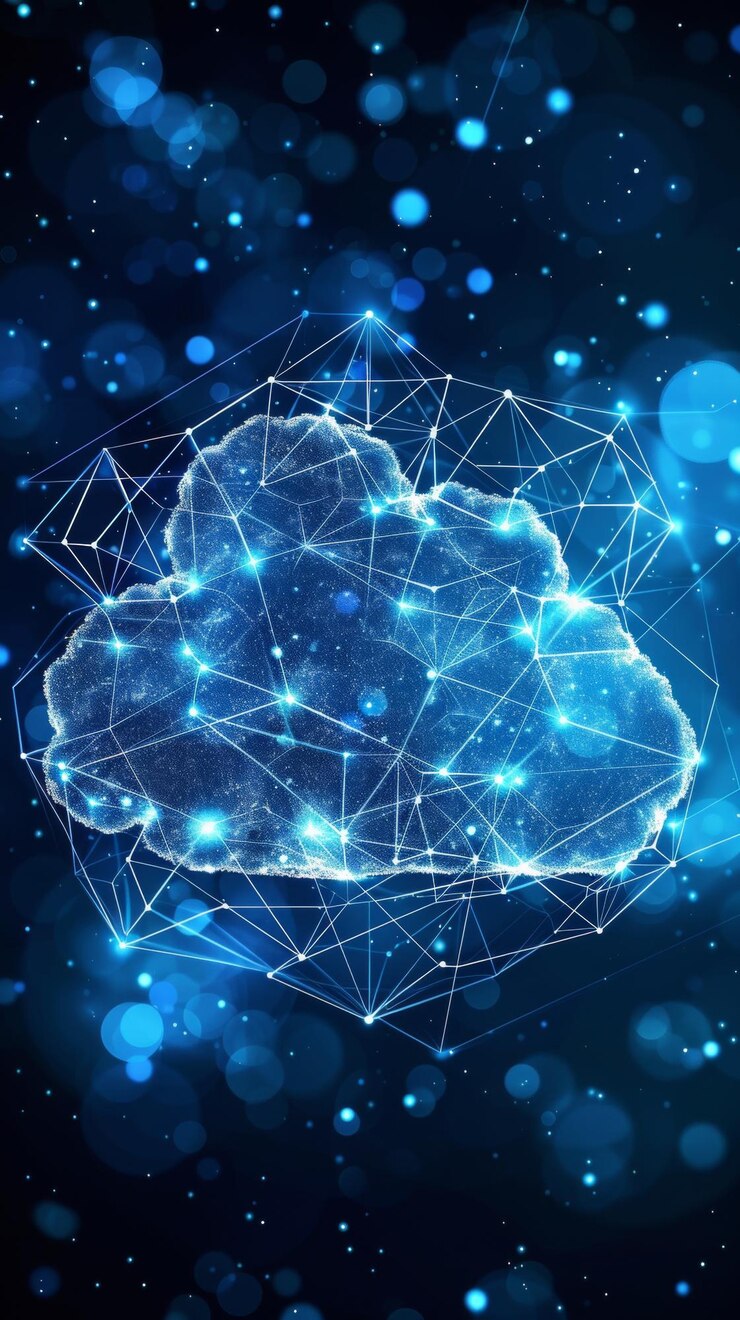 Foto las soluciones de almacenamiento en la nube gestionan bloques de datos escalables seguros en representaciones digitales