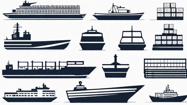 Foto soluciones eficientes de transporte marítimo y transporte marítimo