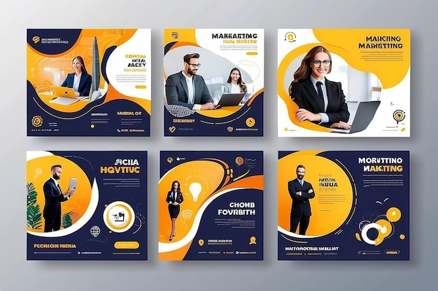 Foto soluções estratégicas de marketing digital elevem a sua marca com design corporativo profissional e serviços de promoção online