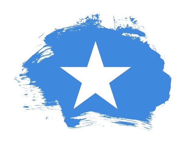 Somalia-Flagge gemalt auf minimalem Pinselstrichhintergrund