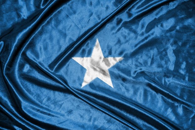 Somalia-Stoffflagge Satin-Flaggen-wehende Stoff-Textur der Flagge